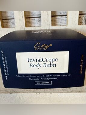 City Beauty InvisiCrepe Body Balm Lotion 5 oz Smooth Firm Skin Sealed MFG 10/20